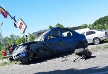 Accident cu victime la intersecția Târgu Jiu-Bălănești. FOTO