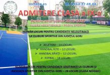 LPS Târgu Jiu a publicat oferta la clasele cu profil sportiv