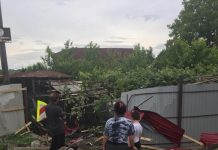 A fost lovită de o țeavă de metal care a pătruns prin parbrizul mașinii