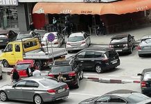 Nu s-a asigurat la ieșirea din parcare