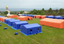 FOTO: Simulare spectaculoasă de inundații, la Bîlteni