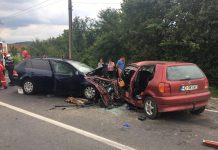 FOTO: Accident grav pe DN 66! Doi morţi şi un rănit, din cauza unei depăşiri neregulamentare