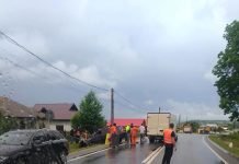 FOTO: Accident la Peșteana