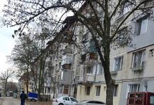 A spart luneta unei mașini parcate pe o stradă din Motru!