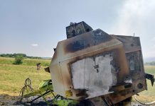 FOTO: Un tânăr din Hunedoara a murit prins într-un utilaj de făcut baloți