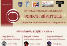 Cea de-a XVIII-a ediţie a Festivalului Național de Folk și Baladă „Poarta Sărutului”
