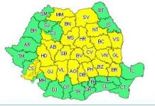 Cod galben de ploi torenţiale şi vijelii valabil în 25 de judeţe, inclusiv județul Gorj