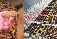 Muniție descoperită de angajații Primăriei Jupânești, printre saci cu gunoaie