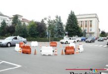 Giratoriu improvizat peste noapte