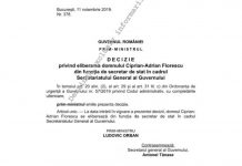 Florescu a rămas fără funcție. Cine urmează!