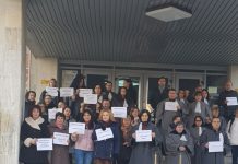 Grefierii au continuat protestele la Târgu-Jiu