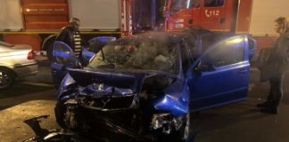 Accident cu 6 victime, la Târgu Jiu, după o cursă ilegală de mașini