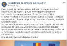 14:22 PATRU studenți la Poliție, în practică la IJJ Gorj