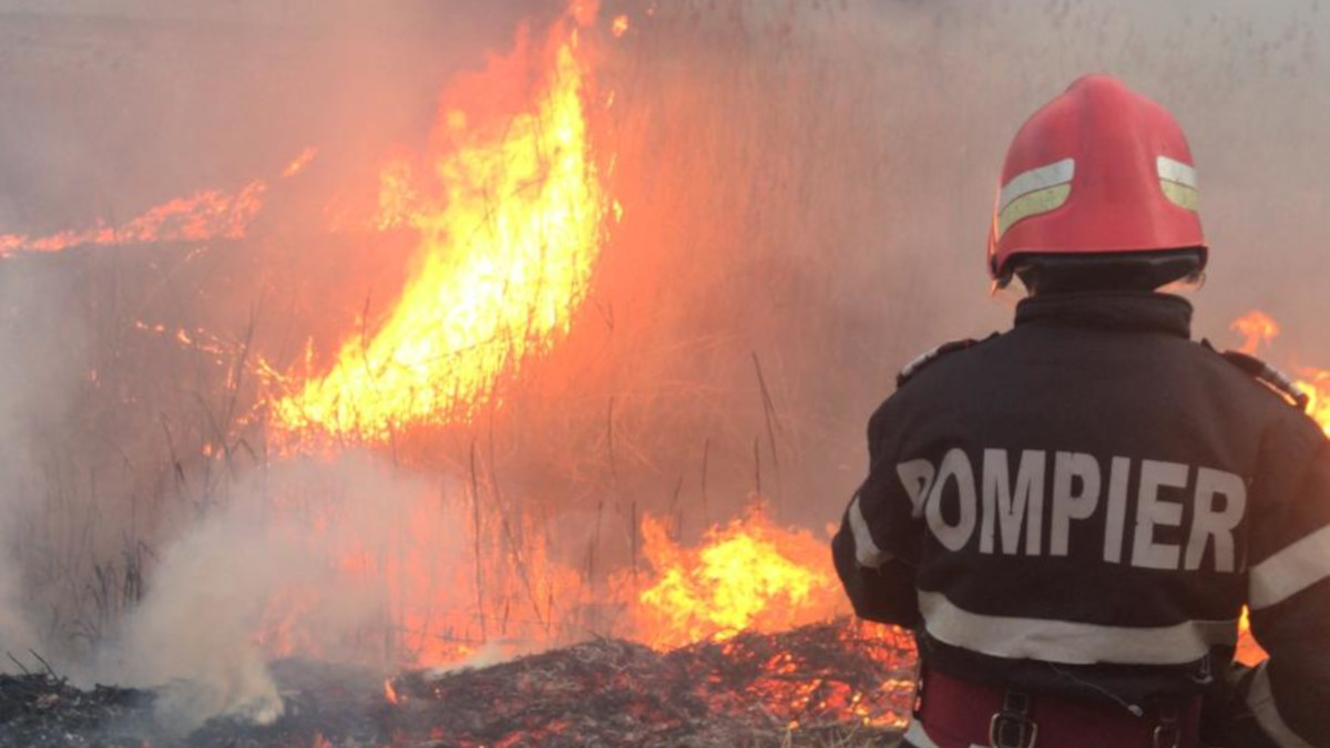 Pompierii au intervenit la peste 100 de incendii de vegetație uscată