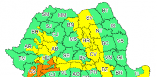 Cod portocaliu de viscol şi vânt puternic în mare parte din țară