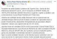 14:14 Aparat mobil de ventilație, donat de Crucea Roșie Spitalului Județean de Urgență din Târgu-Jiu