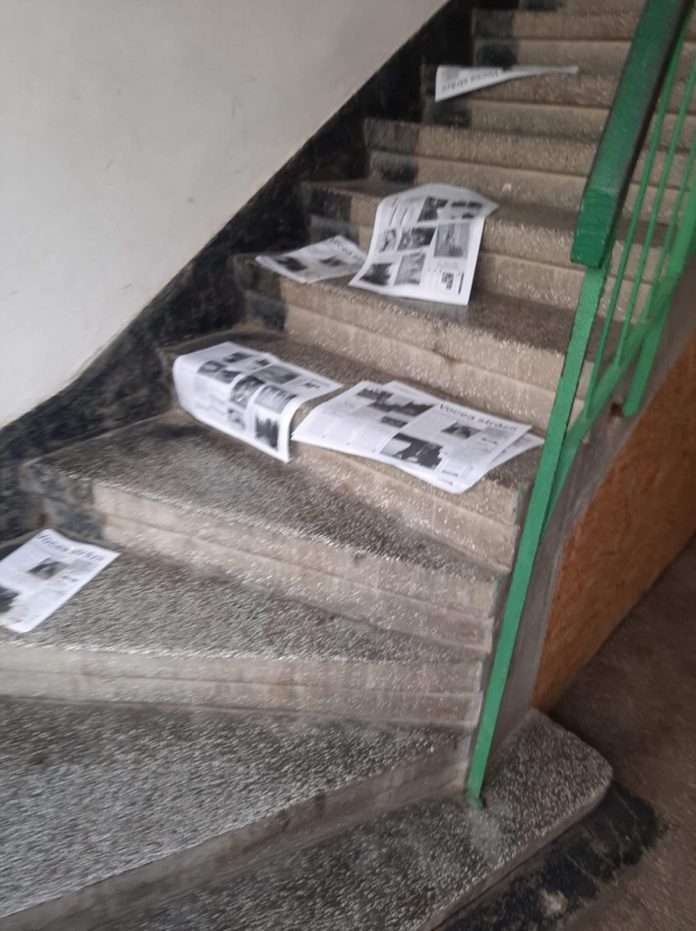 Au fost distribuite în mai multe scări de bloc materiale denigratoare la adresa unui bărbat din municipiul Motru