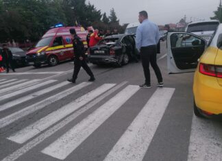 Persoană rănită într-un accident rutier la Târgu Jiu