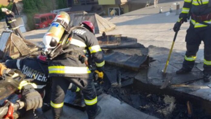 INCENDIU violent la un depozit din Târgu Mureș! 15 copii și un adult - EVACUAȚI de urgență de pompieri Foto: ISU Mureș