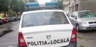 Târgu Jiu: Autospecială de poliție locală, lovită de un șofer care nu a oprit la un filtru