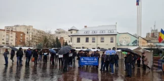Angajații CEO au protestat la Târgu Jiu