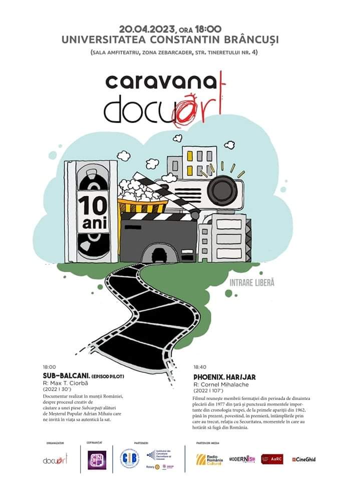 Caravana Docuart sosește la Târgu Jiu cu filme despre muzică