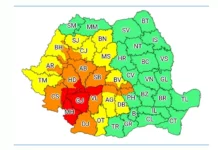 Cod Roșu de ploi abundente pentru județul Gorj