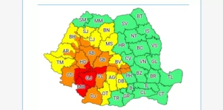 Cod Roșu de ploi abundente pentru județul Gorj