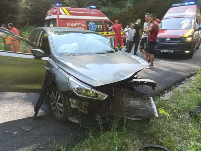 Accident cu 5 victime între care și un copil de 7 luni, în comuna Licurici