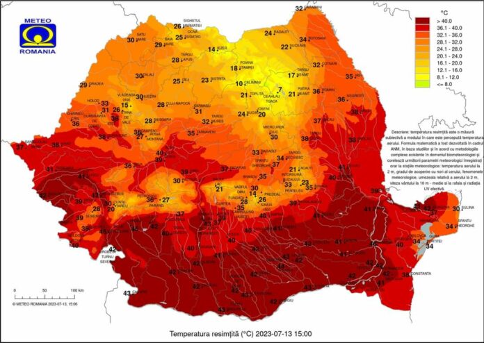 Gorj: Temperatură de 45 de grade Celsius înregistrată la Padeș!