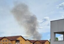 Incendiu de vegetație uscată la Târgu Jiu