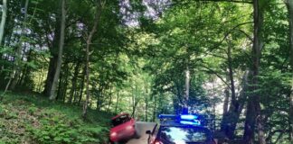 Gorj: Jandarmii montani au salvat un șofer care a rămas cu mașina într-un șanț pe Valea Sohodolului