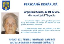 Femeie de 84 de ani, căutată de polițiștii din Gorj