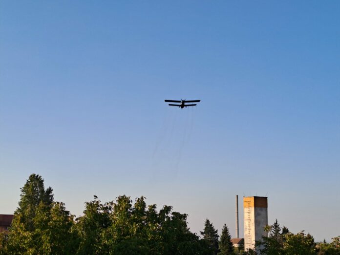 O nouă dezinsecție aeriană la Târgu Jiu