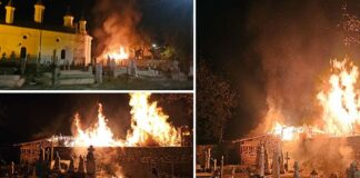 Incendiu lângă biserica din Răchiți