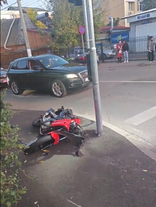 Încă un motociclist, rănit la Târgu Jiu