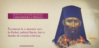 Proclamarea locală a canonizării Sfântului Cuvios Mucenic Gherasim de la Tismana