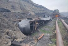 Alunecare de taluz la Tismana 2. Lider: ”Se exploatează haotic!”