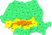 Cod portocaliu și galben de precipitații și viscol în mai multe județe din România