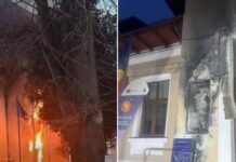 Doi polițiști, aflați în patrulare, au stins incendiul de la Colegiul Economic ”Virgil Madgearu”