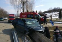 Accident rutier la Câlnic: o pasageră rănită, doi șoferi testați negativ pentru alcool