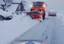 A nins la Rânca. Stratul de zăpada măsoară 35 de cm