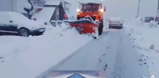 A nins la Rânca. Stratul de zăpada măsoară 35 de cm