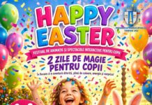 Petrecere pentru copii. ”Happy Easter”, în Parcul Coloanei Fără Sfârșit