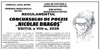 Elevii pasionați de literatură sunt invitați la Concursul de Poezie „Nicolae Dragoș” de la Motru